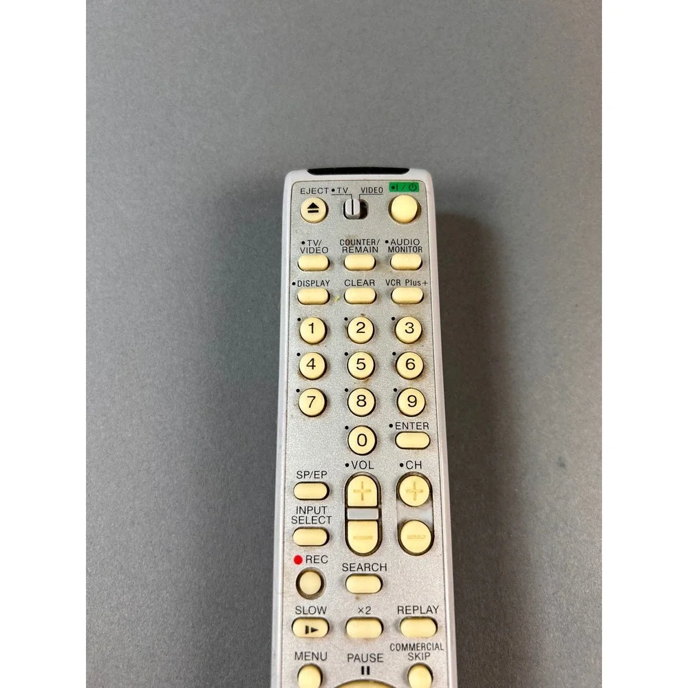 Sony RMT-V402B VCR Plus+ Remote Control Genuine OEM Silver Replacement Untested